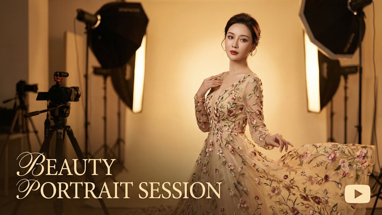 公共场合美少女写真视频教程