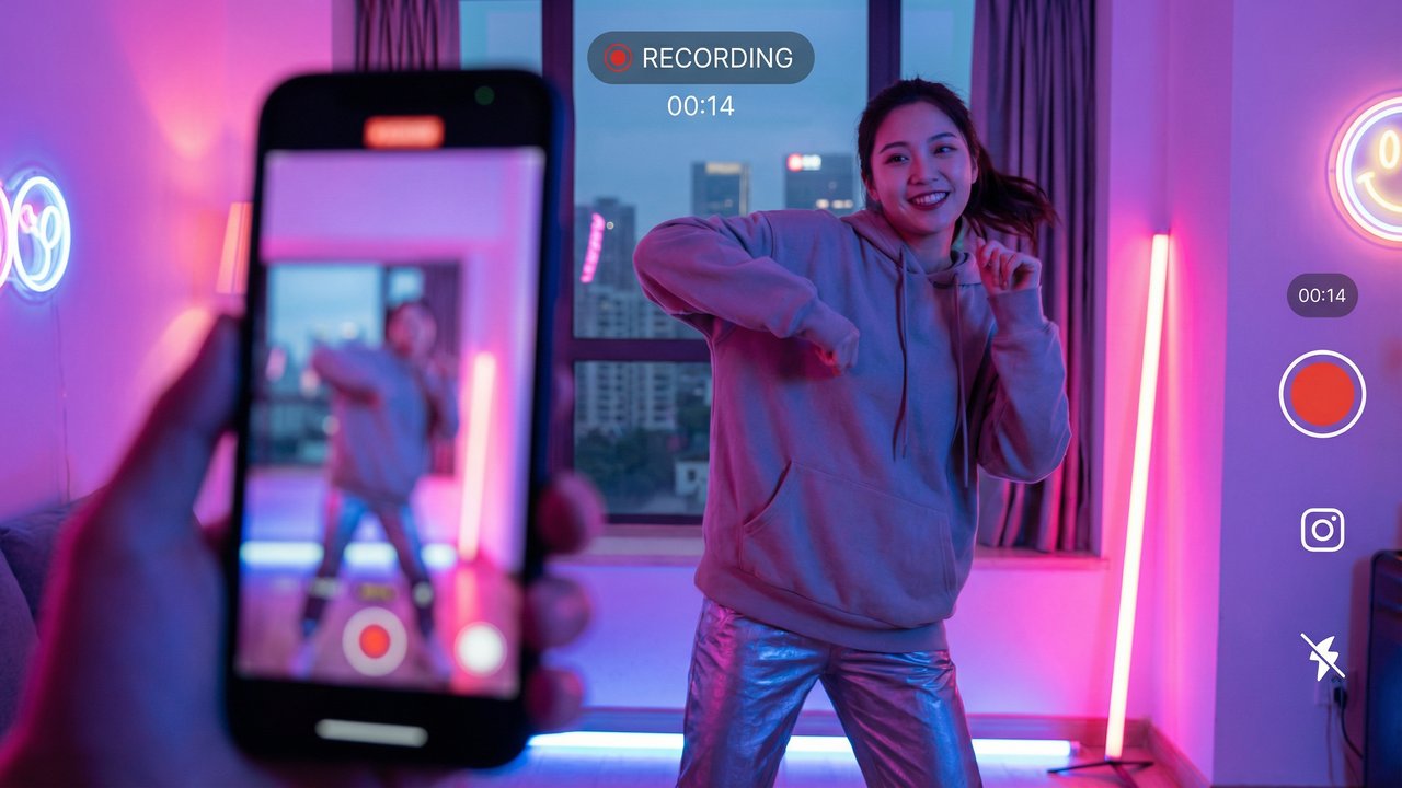 公共场合TikTok风格短视频教程